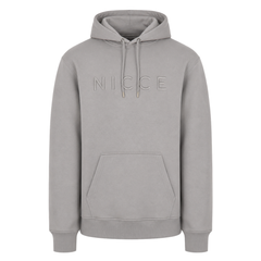 Nicce Mercury Mens Stone Grey Hoodie