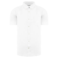 Ben Sherman Script Embroidery Mens White Shirt