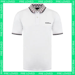 Ben Sherman Collar Interest Mens White Polo Shirt - Marks