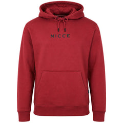 Nicce Centre Logo Mens Dark Red Hoodie