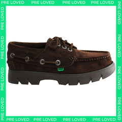 Kickers Lennon Boat Mens Dark Brown Shoes NO BOX