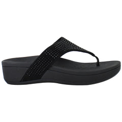 Vionic Pacific Naples Womens Black Flip-Flops