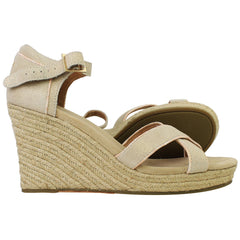Toms Strappy Womens Beige Wedges
