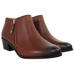 Vionic Joy Jolene Womens Brown Heeled Boots