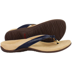 Vionic Rest Bellaii Lizard Womens Navy Flip-Flops