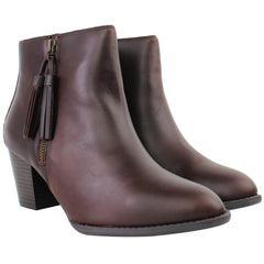 Vionic Madeline Womens Brown Heeled Boots