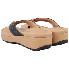 Vionic Pilar Woven Womens Black Flip-Flops