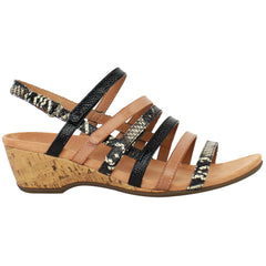 Vionic Tess Ray Snake Womens Brown Sandals