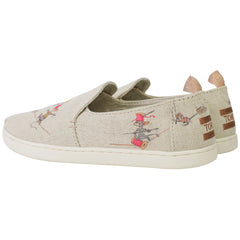 Toms x Disney Deconstructed Gus & Jaq Womens Beige Espadrilles
