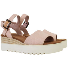 Toms Diana Womens Pink Wedge Sandals