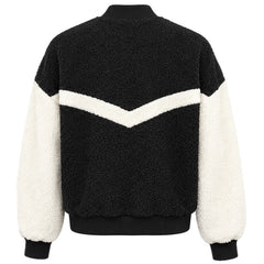 Converse Sherpa Varsity Womens Black Bomber Jacket