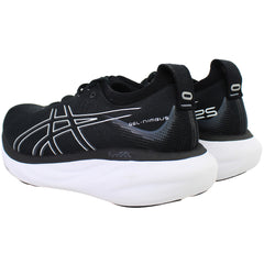 Asics Gel-Nimbus 25 Mens Black Running Shoes (Extra Wide)