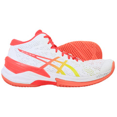 Asics Sky Elite FF MT Womens White/Pink Volleyball Shoes