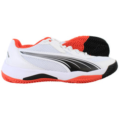 Puma Nova Court Mens White/Red Padel Shoes