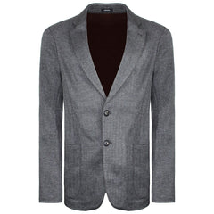 Emporio Armani Exclusive Mens Grey Printed Blazer