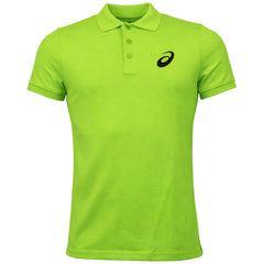Asics Logo Mens Green Polo Shirt