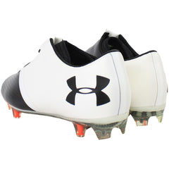 Under Armour UA Spotlight Black Leather FG Mens Black/White Football Boots