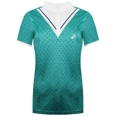 Asics Motion Dry Club Womens Green Tennis Polo Top