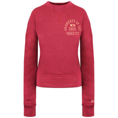 Under Armour Project Rock Fleece Womens Burgundy Sweater