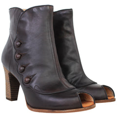 Timberland Marge Peep Womens Dark Brown Heel Boots