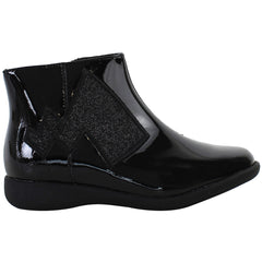 Clarks Etch Trail K. Kids Black Shoes