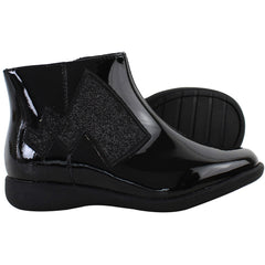 Clarks Etch Trail K. Kids Black Shoes