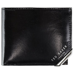 Ted Baker Kornerr Metal Corner Mens Black Wallet