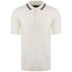 Ted Baker Mahana Mens Ecru Stitched Polo Shirt