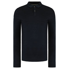 Ted Baker Morar Mens Navy Knitted Polo Shirt