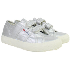 Superga 2750 Metallic Kids Grey Plimsolls