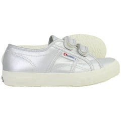 Superga 2750 Metallic Kids Grey Plimsolls