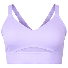 Brooks Drive Interlace Run Womens Purple Sports Bra