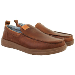 Hey Dude Wally Grip Mens Brown Shoes