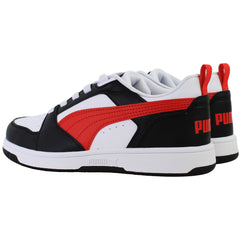 Puma Rebound V6 Low Kids White/Red Trainers