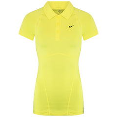 Nike Active Womens Yellow Tennis Polo Shirt