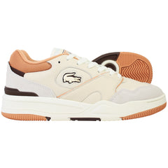 Lacoste Lineshot 124 3 Mens Off White/Brown Trainers