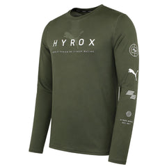 Puma x HYROX Run Mens Dark Green Top