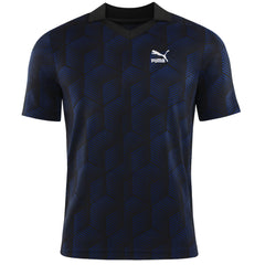 Puma Logo Mens Blue Football Top