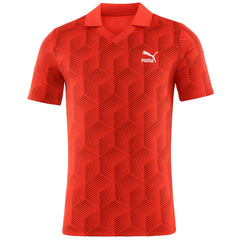 Puma Logo Mens Red Football Top