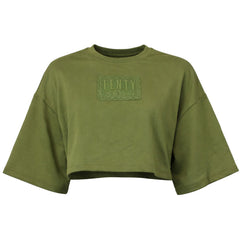 Puma x Rihanna Fenty Crew Neck Womens Green Crop Top