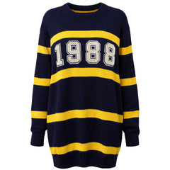 Puma x Rihanna Fenty Oversized Womens Navy/Yellow Sweater