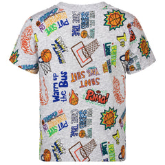 Puma HOOPS AOP Kids Grey T-Shirt