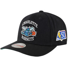 Mitchell & Ness NBA Charlotte Hornets 50th Anniversary Patch Classic Black Cap