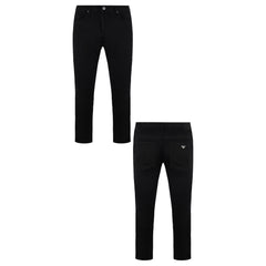 Emporio Armani J15 Regular Fit Mens Black Jeans