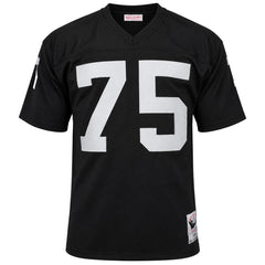 Mitchell & Ness NFL Los Angeles Riders #75 Long Mens Black Jersery