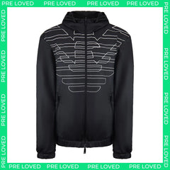 Emporio Armani Logo Mens Black Reversible Jacket - Missing