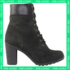 Timberland 6inch Glancy Womens Black Heel Boots NO BOX