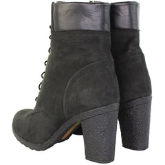 Timberland 6inch Glancy Womens Black Heel Boots