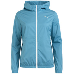 Puma Solid Womens Blue Windbreaker Jacket