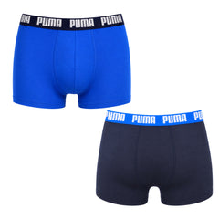 Puma 2-Pack Basic Mens Blue Boxer Shorts